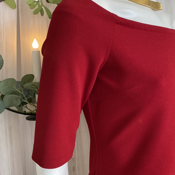 Rinascimento sheath dress scuba crepe, stretchy, 1/4 sleeves body contour Size S - Picture 6 of 15